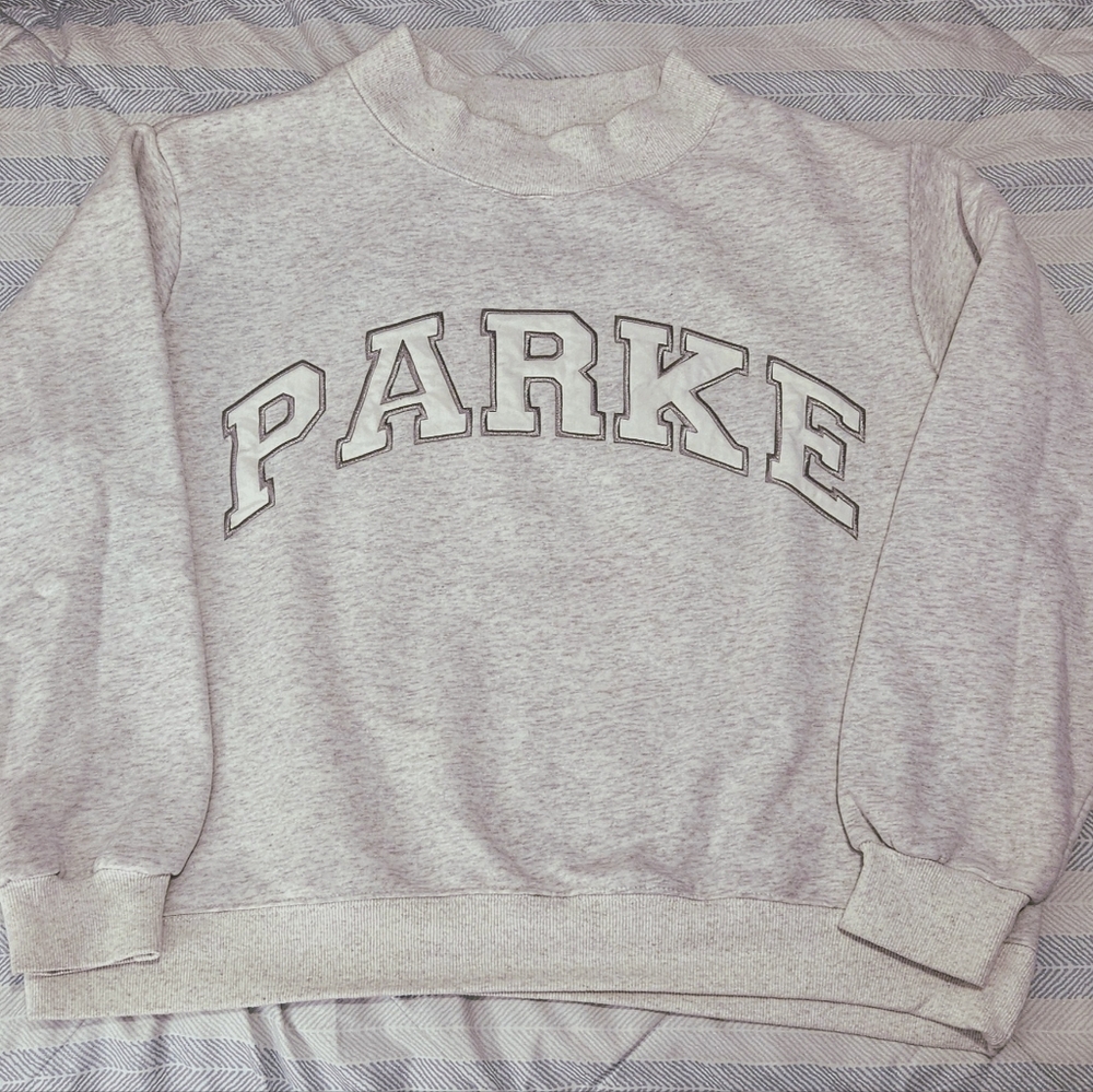 NWOT PARKE L/XL Mockneck - Light Heather Grey